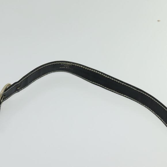 CELINE C Sulky Shoulder Bag Canvas Navy Gold - Picture 8 of 13